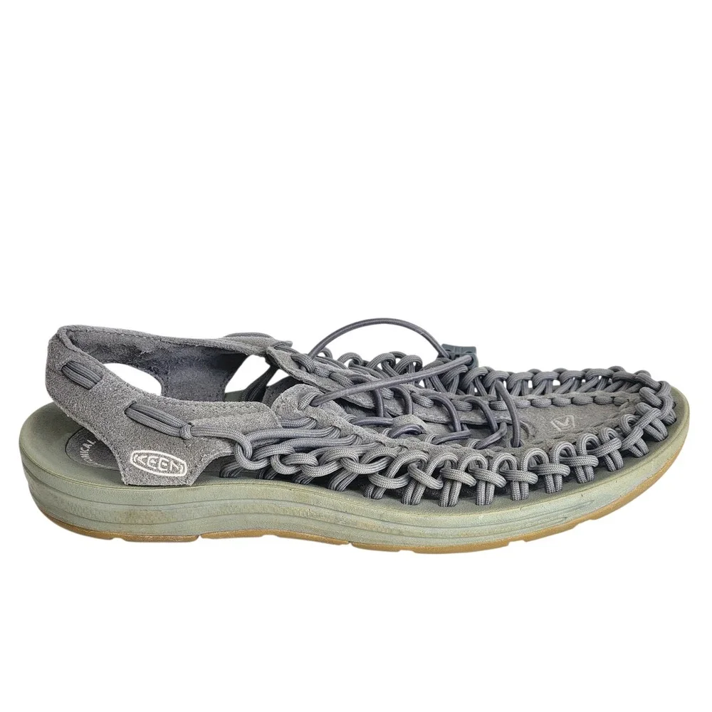 Keen Uneek Grey Cord Hybrid Outdoor Sandals Mens 8 1017200 Walking Hiking Shoes